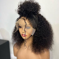 Jerry Curl Human Hair Lace Front Wig